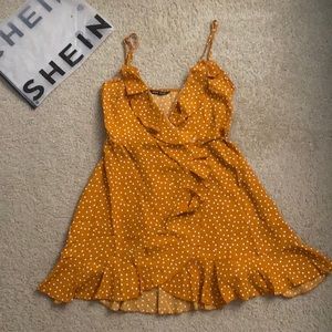 SHEIN polka dot wrap dress brand new